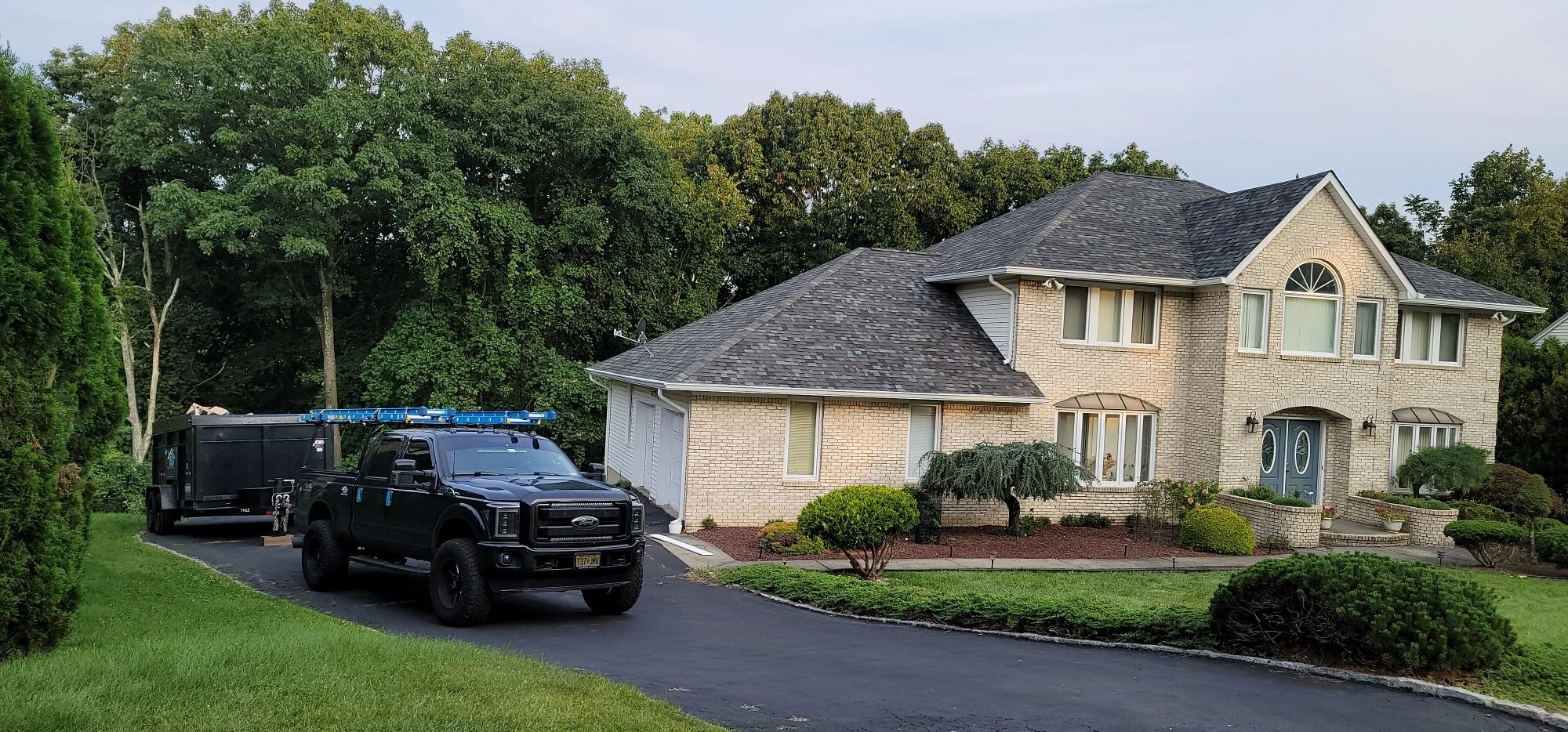 R.G Construction LLC service truck at a residential project